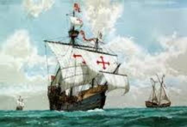 Columbus sailed the ocean blue