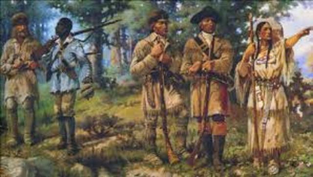 Lewis & clark with sacagawea journey to the pacific ocean