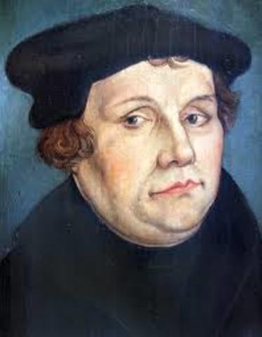 Martin Luther nailed 95 Theses to a church door