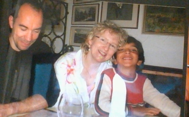 I met my god parents for the first time  who live in Germany