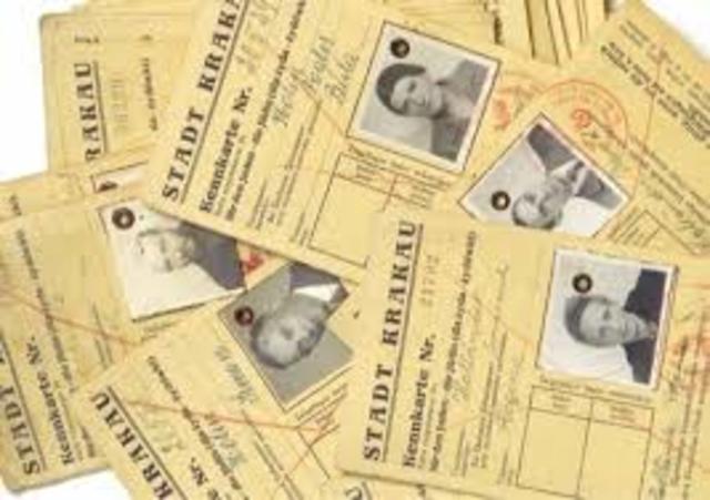 nazis order Jews over 15 to apply for identity cards