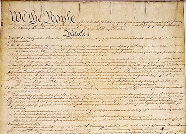 The initial creating/signing of the U.S. Constitution