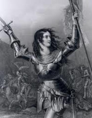 Joan of Arc burned at the stake