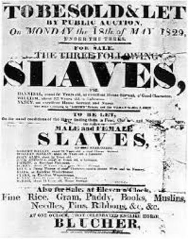 Start of slavery
