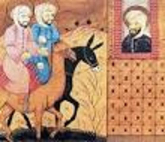 Mahoma huye de La Meca (Hégira),  primer año de la era musulmana.