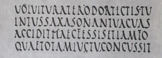 RUSTIC CAPITALS 114 A.D.