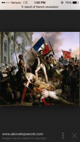 Result of French revolution.