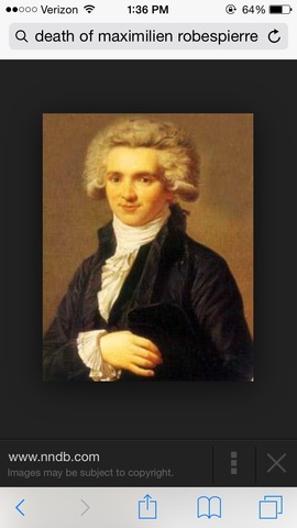 Death of Maximillen Robespierre