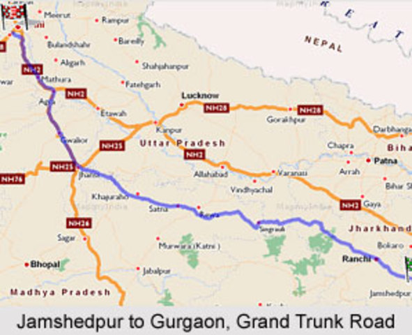 Extension of the Grand Trunk Road