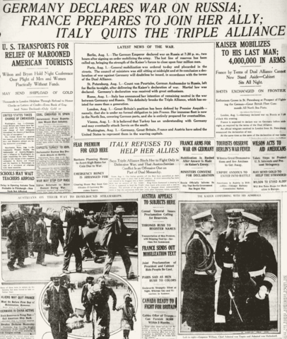 Germany declares war