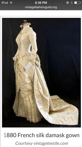 French silk damask gown