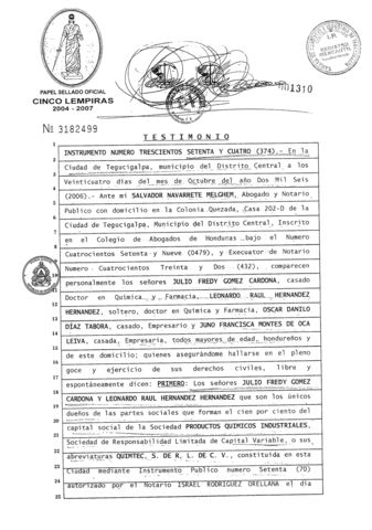 Danilo Díaz comprá Quimtec