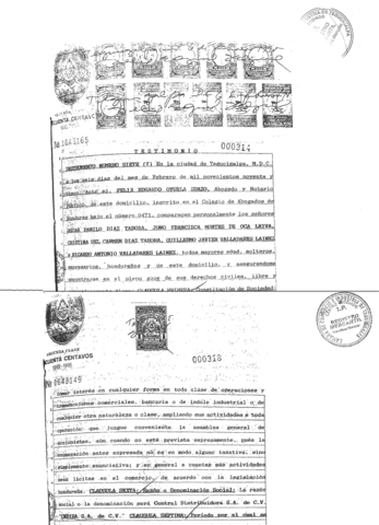 Secretaria general crea Cedisa SA de CV