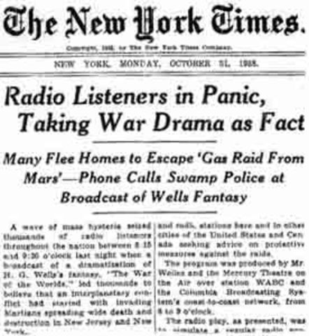Versión radiofónica de "La Guerra de los Mundos"