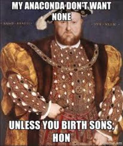 King Henry VIII broke from the Church in Rome and divorced his wife.
