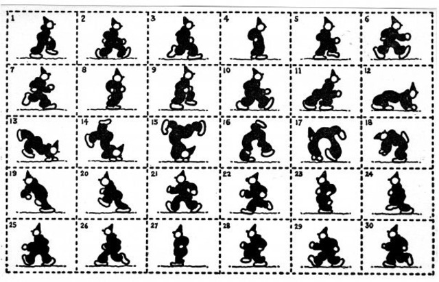 Desvignes con un modelo parecido al zoótropo, Folioscopio