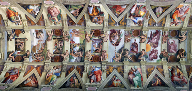 Michelangelo begins painting Sistine Chapel