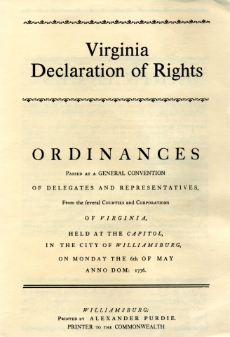 The Virginia Declaration of Rights