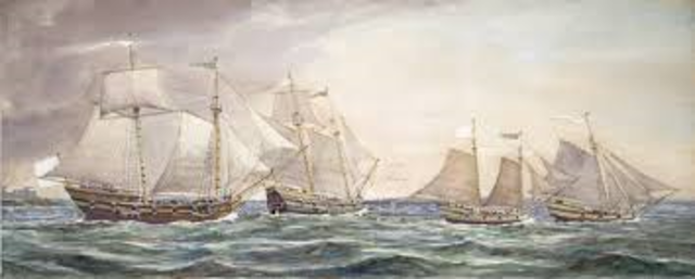 French drive away British navy