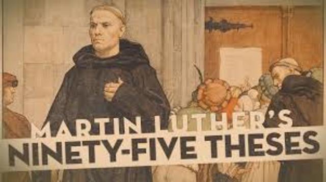 Martin Luther posts 95 Theses