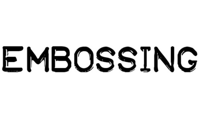 Embossed type face invented.