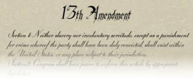 The Thirteenth Amendment is Passed
