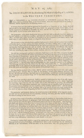 The Land Ordinance of 1785