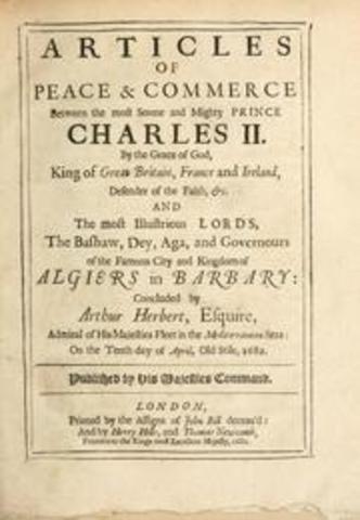 British and American sign Articles of Peace