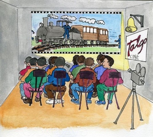 Brown. Proyecciones animadas, dibujos manuales