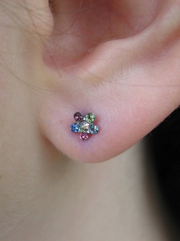 I got my ears pierced