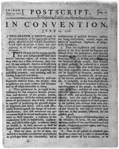 Virginia Decleration of Rights