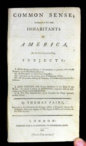 Thomas Paine's Common Sense is published