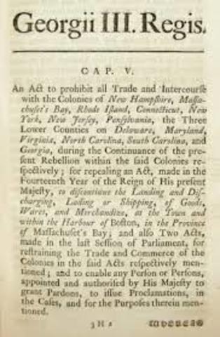 Britain Repeals Prohibitry Acts and Tea Act