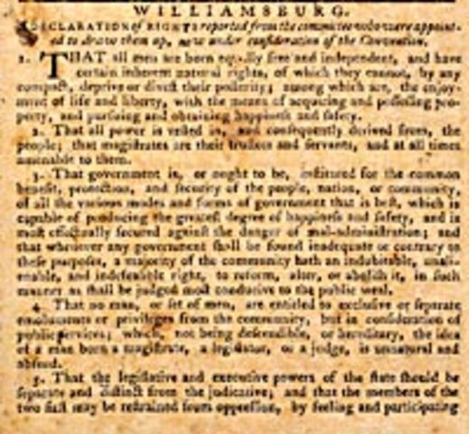 Virginia Declaration adopted
