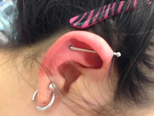 I got ear pireced again