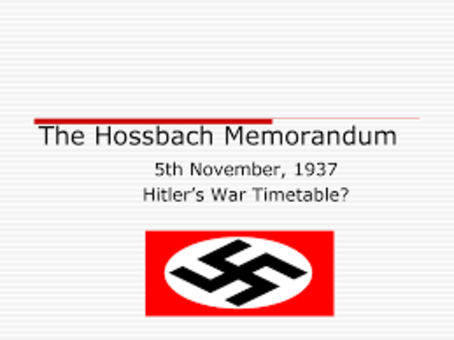 The Hossbach Memorandum