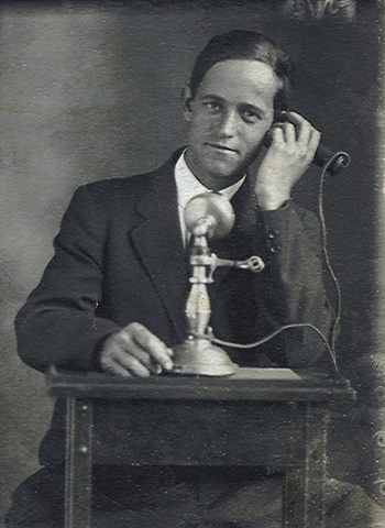 Candle stick telephone