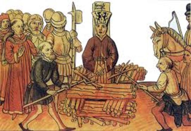 Jan Hus was burned at the stake for being a heretic.