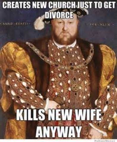 Henry VIII founds Angelican Church