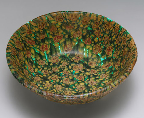 Bowl in millefiori technique