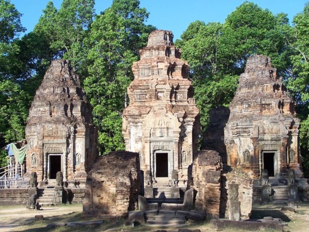 The construction of the Preah Ko begins
