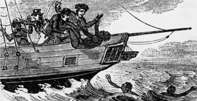 Slaves were shipped along the middle passage of triangular trade