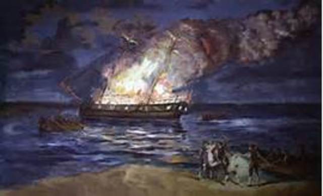 Cutter Gaspee Burned