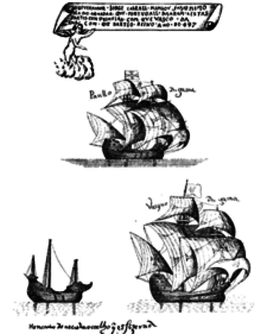 Vasco de Gama empieza su viaje a las indias