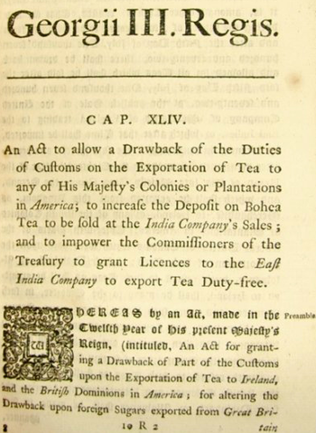 Tea Act of 1773