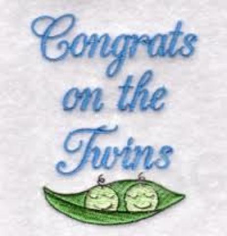 My twin brothers were born.