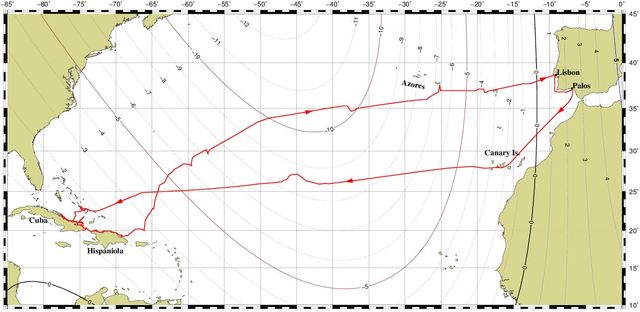 1st voyage of Columbus