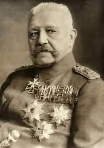 The death of Paul von Hindenburg