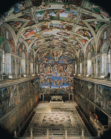 Michelangelo begins painting Sistine Chapel