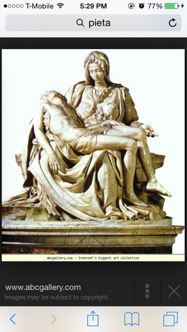 Michelangelo sculpted the Pieta